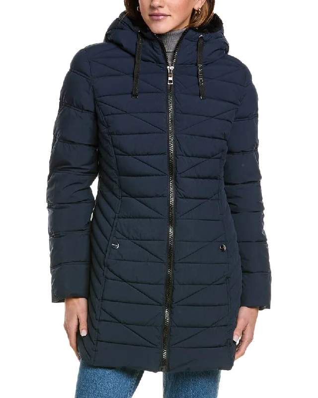 Nautica 3/4 Stretch Jacket Embroidered Jacket Appliqued Jacket Beaded Jacket