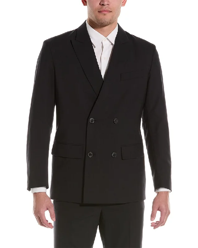 Valentino Wool-Blend Jacket Faux Fur Fabric Real Fur Fabric Shearling Fabric