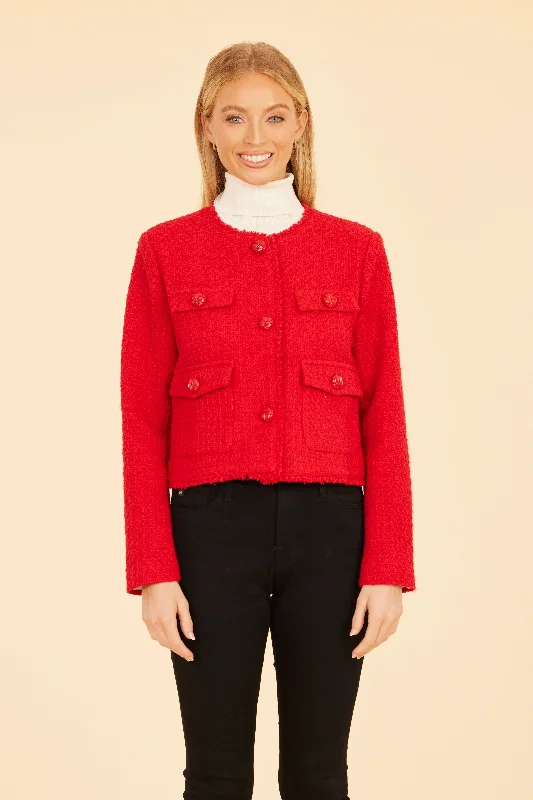 Tweed Cropped Jacket Toggled Jacket Drawstring Jacket Belted Jacket