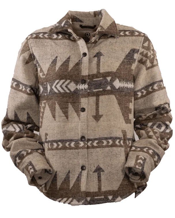 Outback Trading Company Women's Brown Daphane Shirt Jacket 48702-BRN Fitted Jacket Loose Jacket Oversized Jacket Outback Trading Company Women's Brown Daphane Shirt Jacket 48702-BRN Fitted Jacket Loose Jacket Oversized Jacket