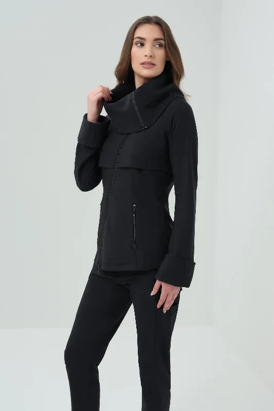 Lugano Asymmetrical Zip Front Jacket Trench Coat Raincoat Waterproof Jacket
