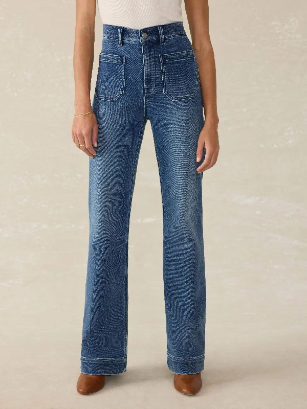 Stretch Terry Patch Pocket Pant - Riverton Wash Cozy Full-Length Pants