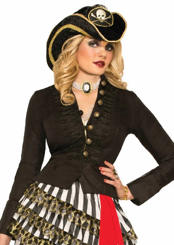 Buccaneer Pirate Womens Costume Jacket Notch Collar Jacket Peter Pan Collar Jacket Cowl Neck Jacket Buccaneer Pirate Womens Costume Jacket Notch Collar Jacket Peter Pan Collar Jacket Cowl Neck Jacket