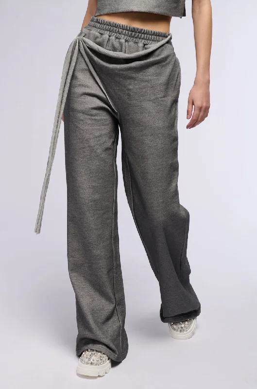 MAIA WIDE LEG JOGGER PANT Comfortable Fleece Pants