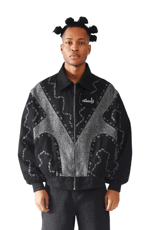 Monochrome Panels Jacket Jacket Blazer Coat