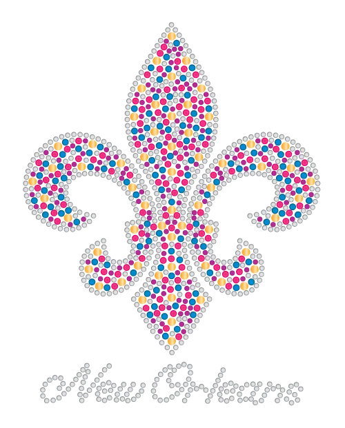 Fleur de Lis Multi Color Rhinestones Tshirt