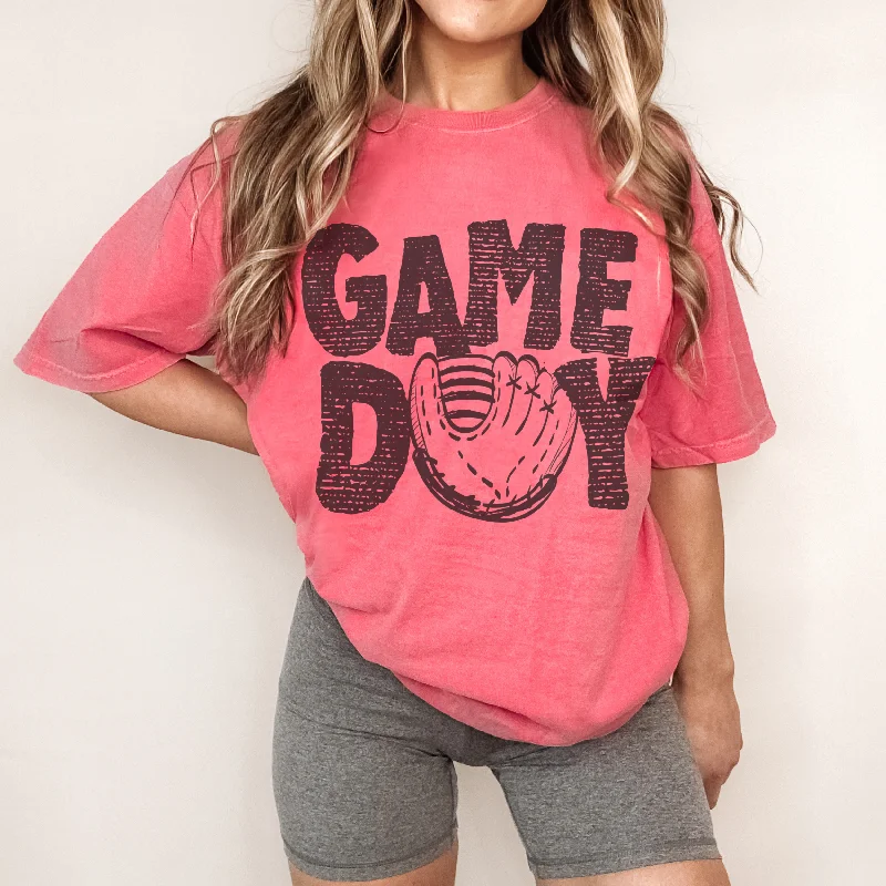 Game Day Comfort Colors® T-Shirt, Spring or Summer Tee, Gift for Mom, Distressed Design Game Day T-Shirt, Baseball T-Shirt