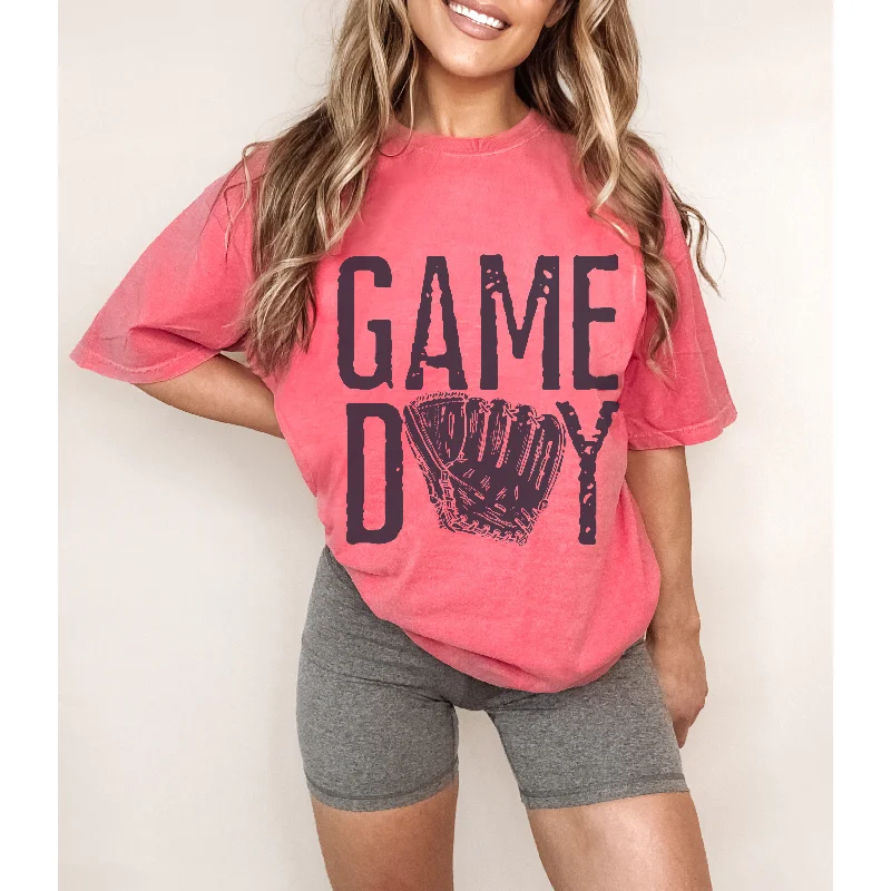 Game Day Comfort Colors® T-Shirt, Spring or Summer Tee, Gift for Mom, Distressed Design Game Day T-Shirt, Baseball T-Shirt