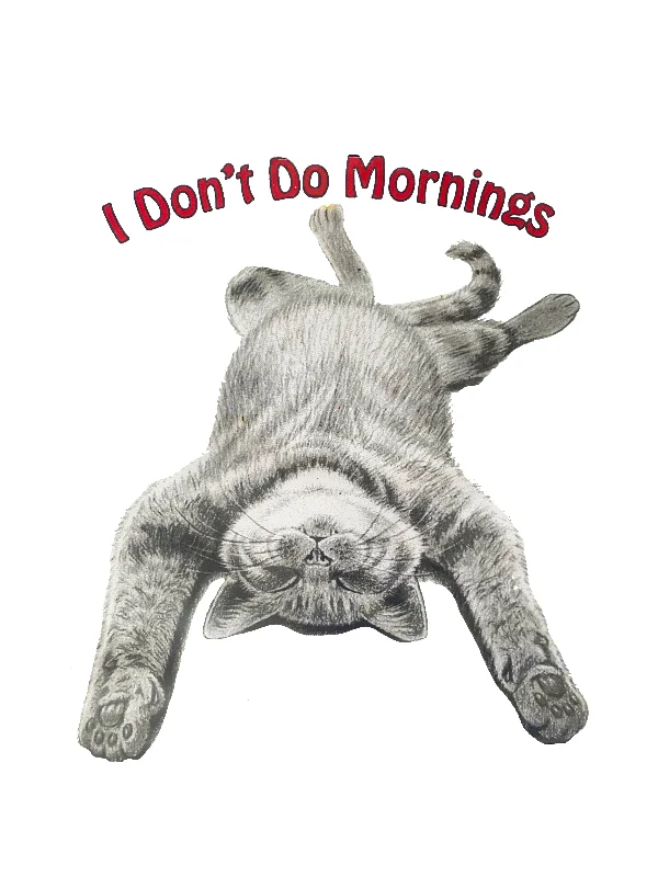 I Don't Do Mornings Cat T-Shirt