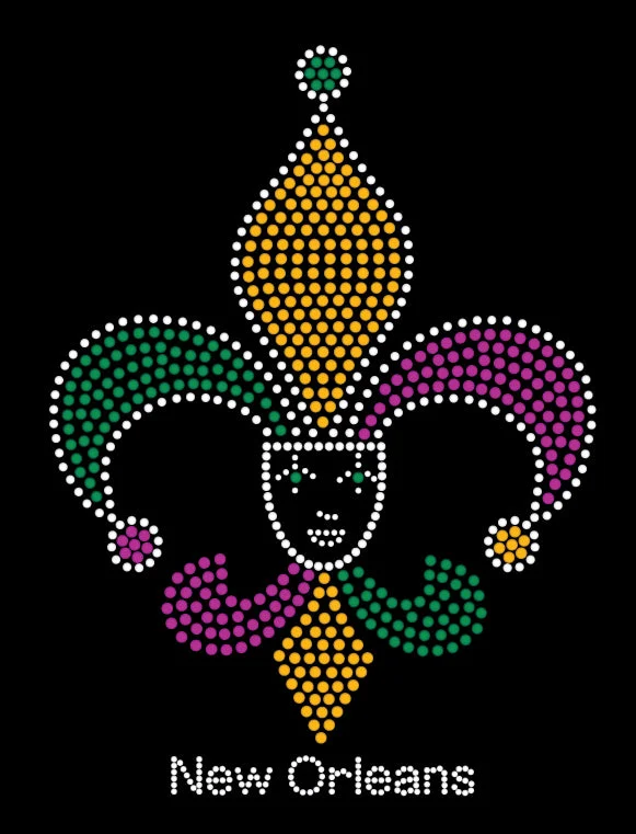 Fleur de Lis Design with Mask Center