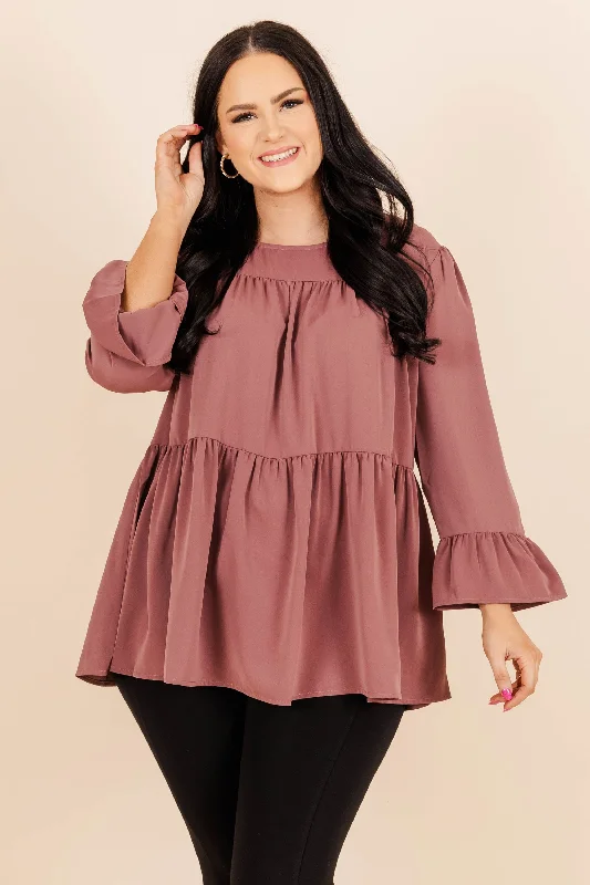 Day Dreaming About You Top, Mauve