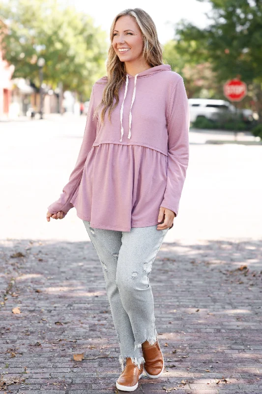 Sugar Plum Hoodie, Dusty Plum