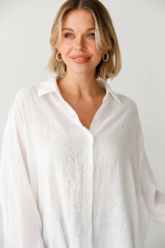 Allison Oversized Button-Up Blouse