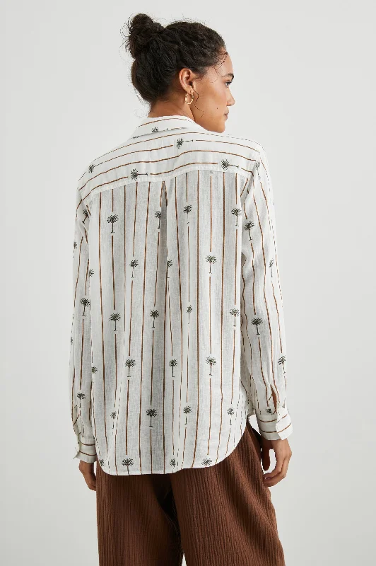 CHARLI SHIRT - STRIPE PALMS