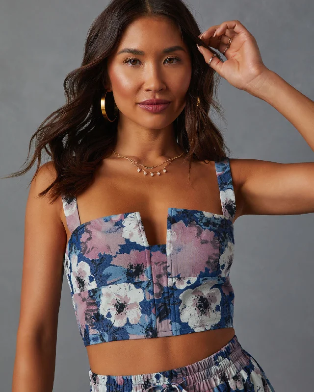 Ciara Floral Print Crop Top