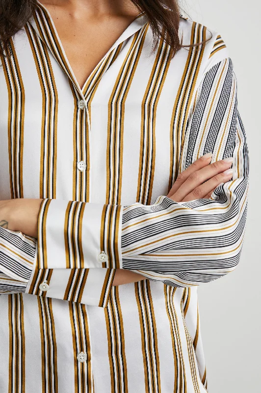 DORIAN SHIRT - BRONZE MIX STRIPE