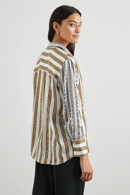 DORIAN SHIRT - BRONZE MIX STRIPE