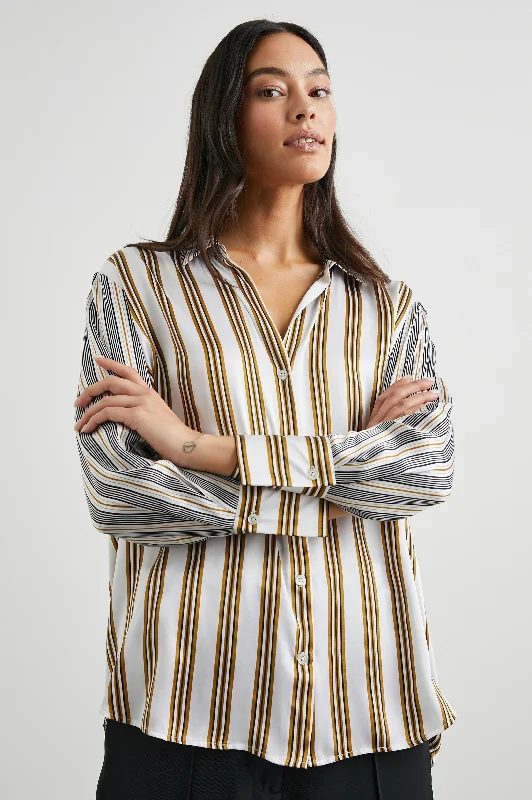 DORIAN SHIRT - BRONZE MIX STRIPE