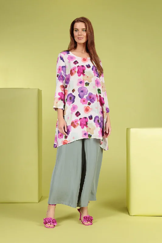 Flowy Blossom Silk Bamboo Tunic