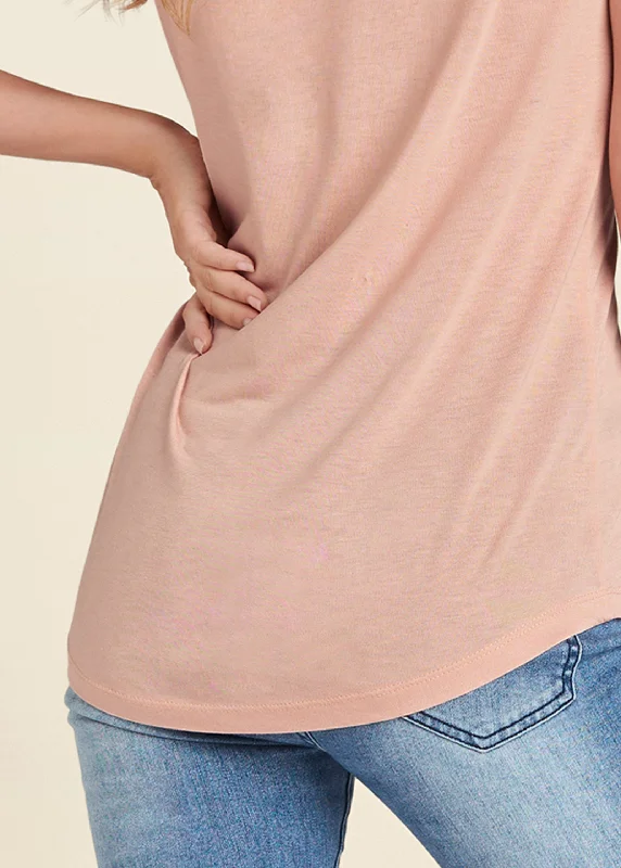 Tie detail casual top - Pink