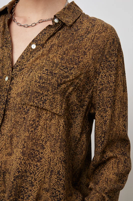 JOSEPHINE SHIRT - SEPIA PYTHON