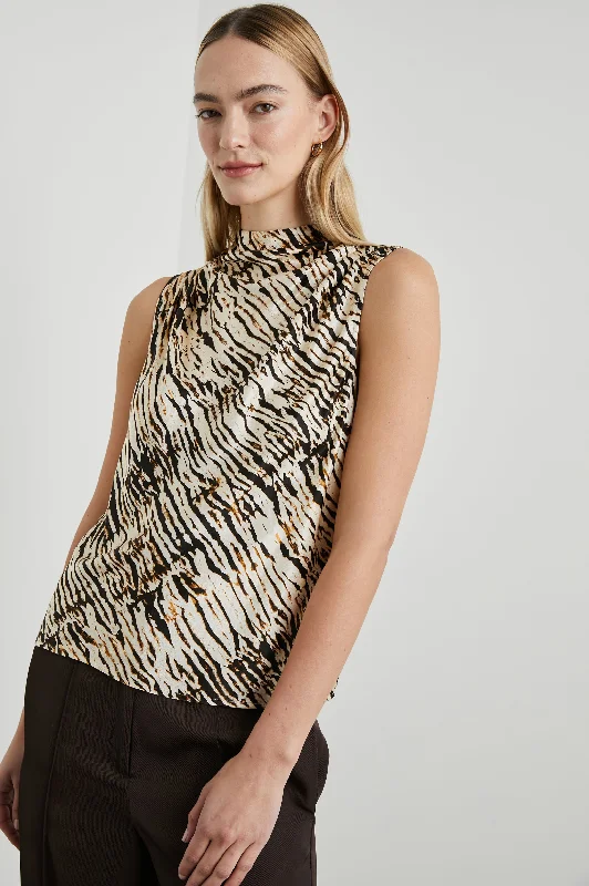 KALEEN TOP - NEUTRAL IKAT