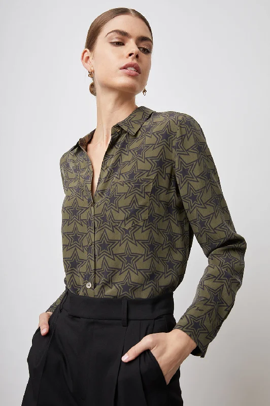 KATE SHIRT - OLIVE STARGAZE