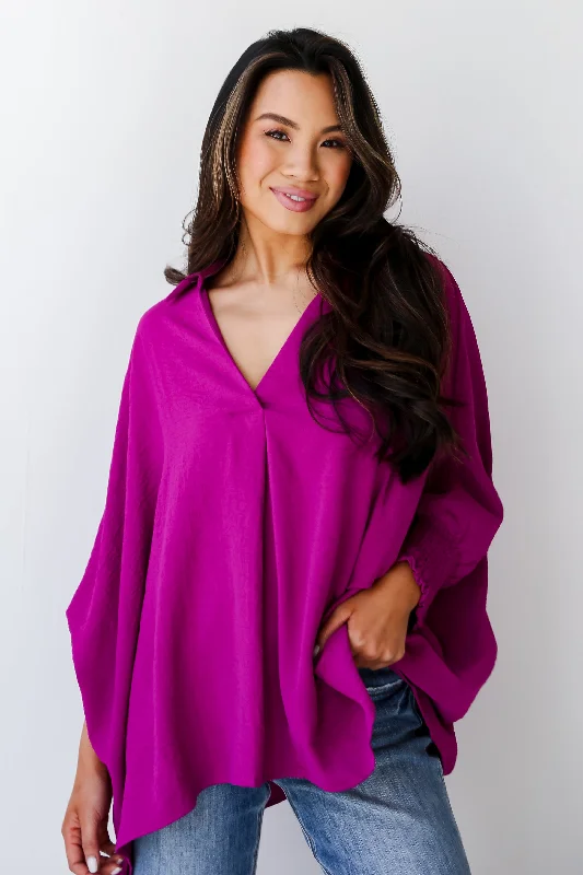 FINAL SALE - Lennon Oversized Blouse - DU DEAL