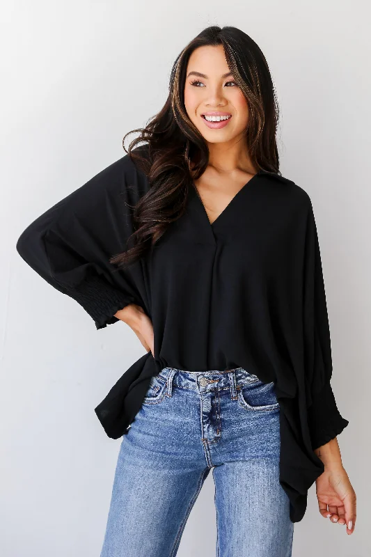 FINAL SALE - Lennon Oversized Blouse - DU DEAL