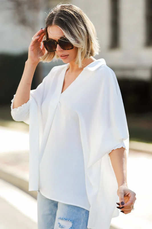 FINAL SALE - Lennon Oversized Blouse - DU DEAL