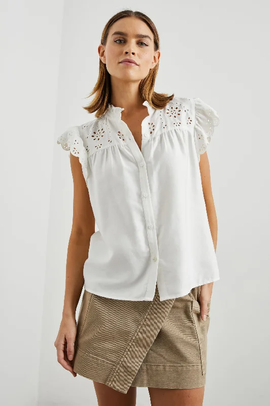 MARLENE TOP - WHITE DENIM