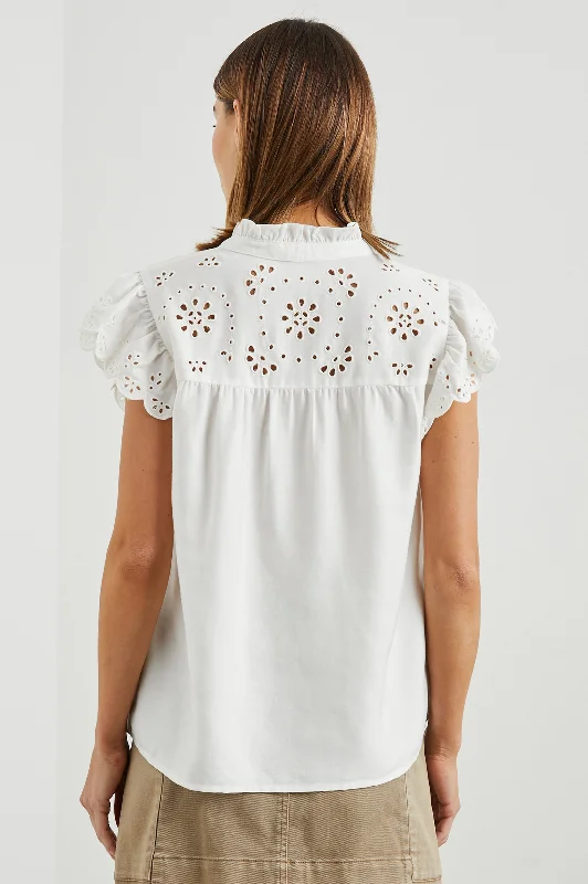 MARLENE TOP - WHITE DENIM