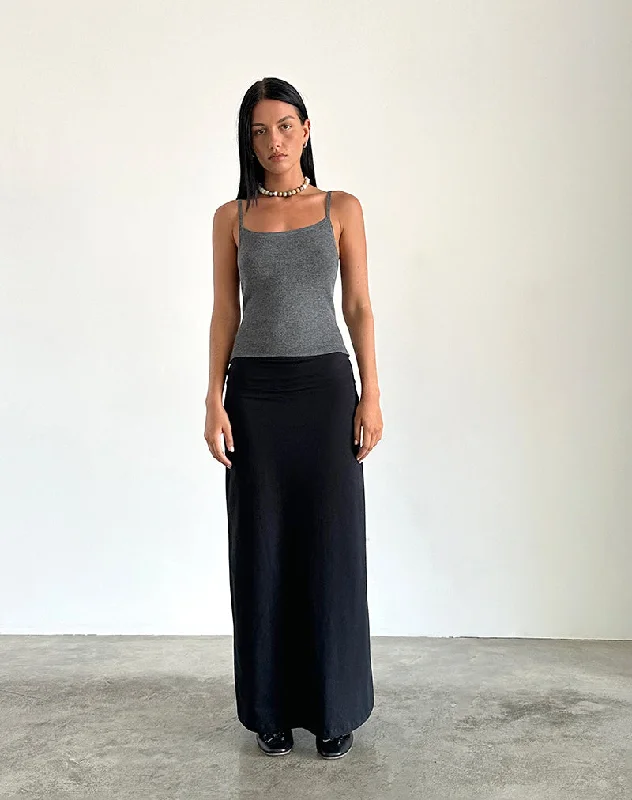 Riona Vest Top in Dark Grey