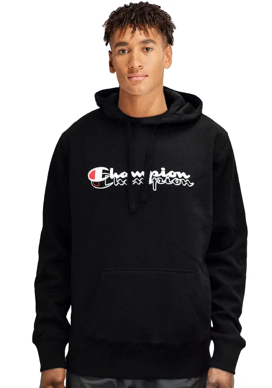 Champion Mens Sporty Graphic Print Hoodie <BR> AXWPN JN5