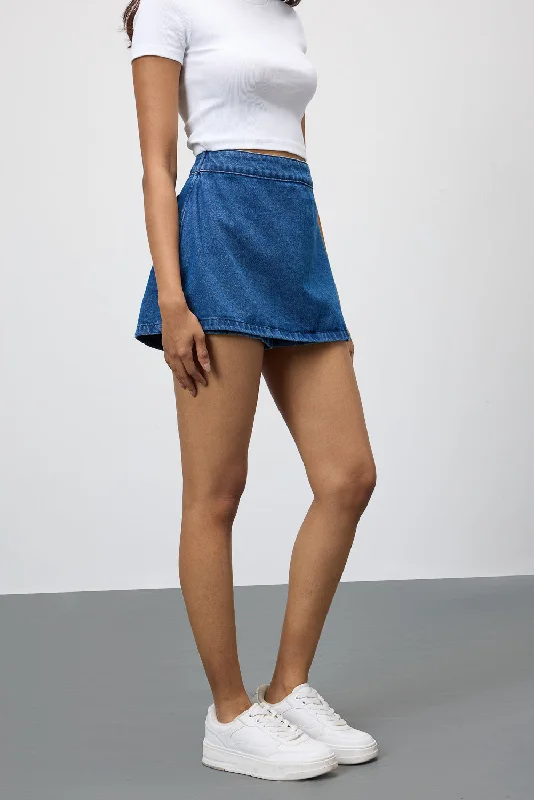 Ultramarine Denim Dusk Skorts