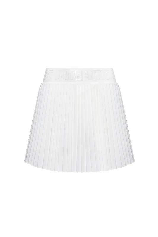 Bright White Women's Mini-Pleat Skirt