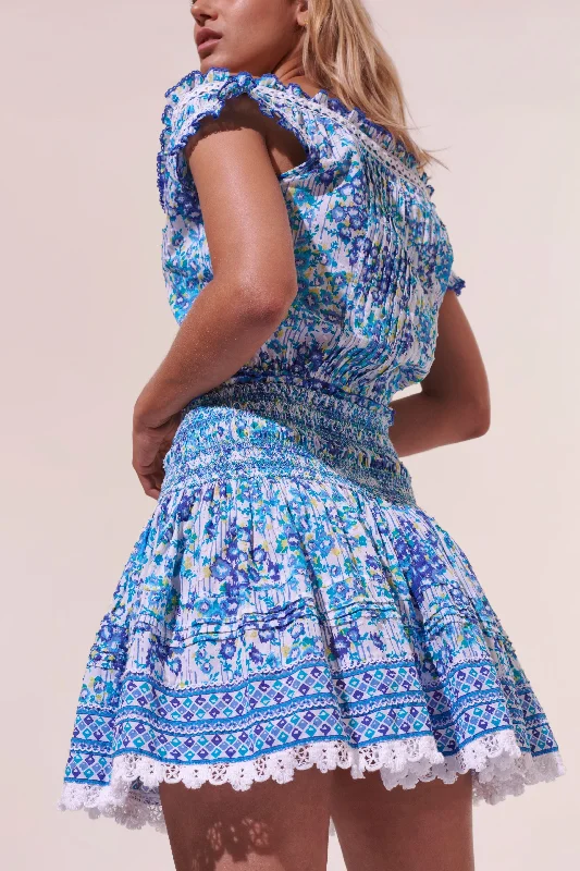 Galia Blue Aquarelle Skirt