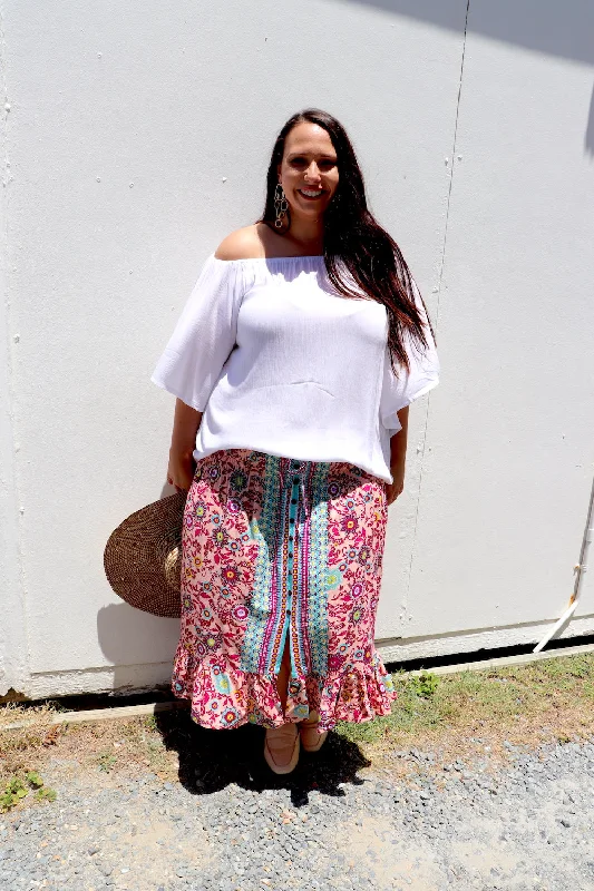 Long Bohemian Skirt In Botanical