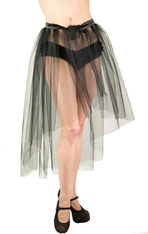 Madonna See through Black Bustle Skirt