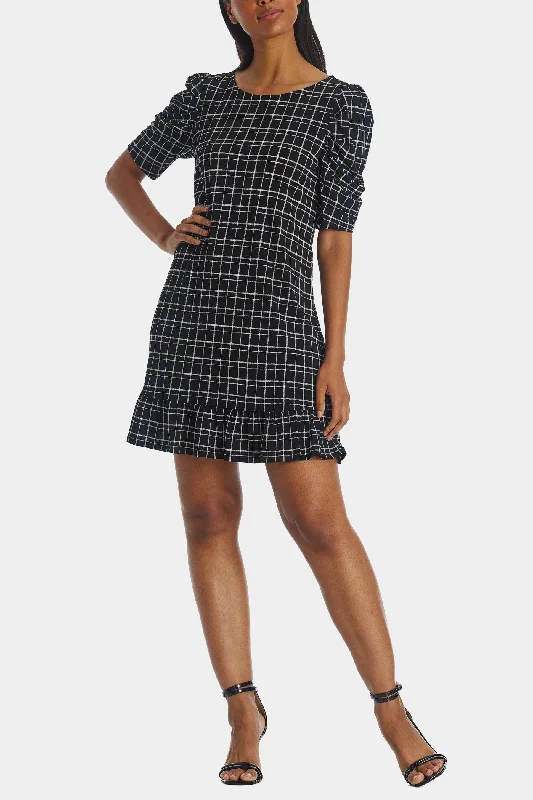 Plaid Peplum Dress