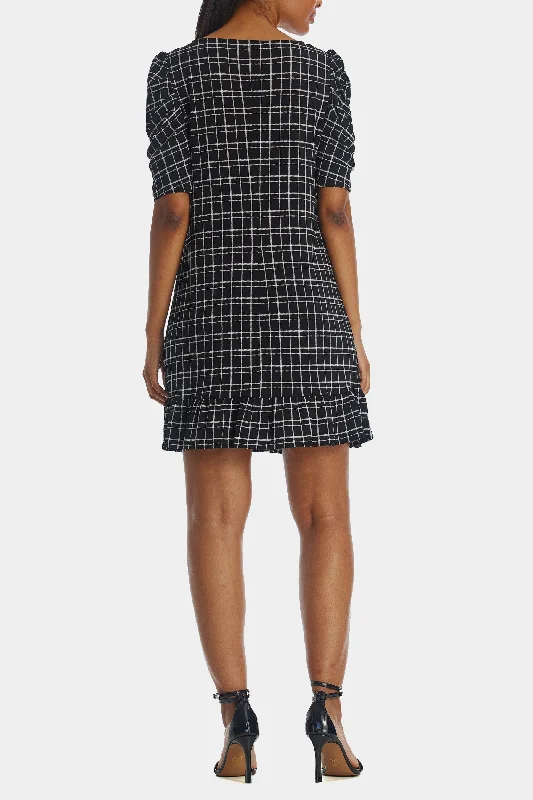 Plaid Peplum Dress