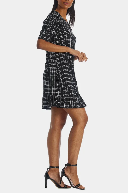 Plaid Peplum Dress