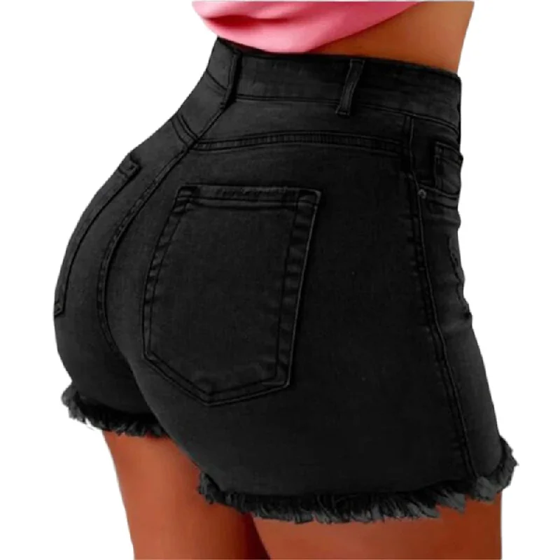 Plus Summer Sexy Fashion Casual Hot Denim Tassels Short