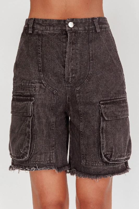 Tardy Cargo Short Jorts Black