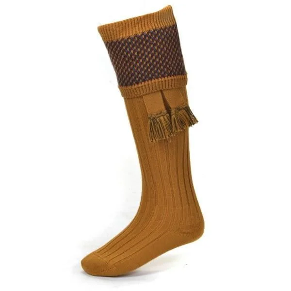 Tayside Mens Country Fashion Hose - Ochre