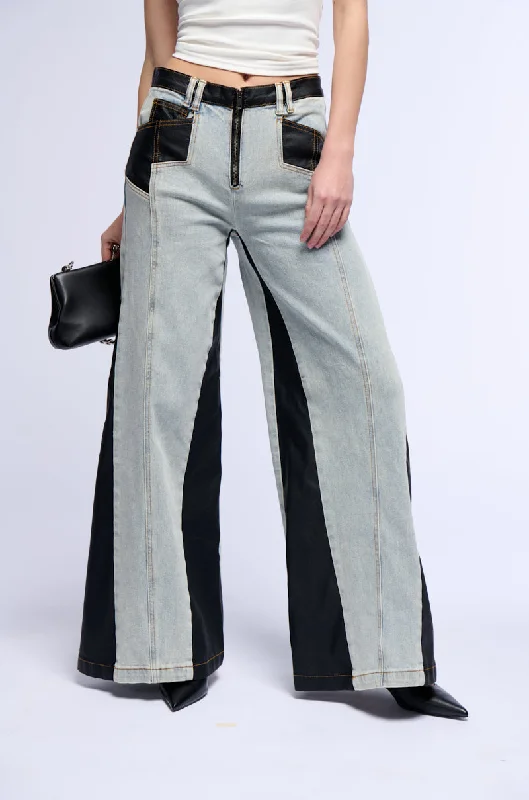 WILL COLORBLOCK WIDE LEG JEAN