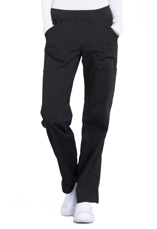 WW Professionals Mid Rise Straight Leg Pull-on Cargo Scrub Pant WW170