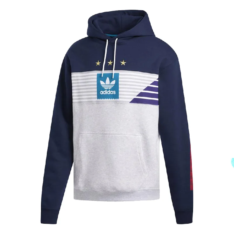 adidas SKATEBOARDING ELEVATED TRI HOODIE // COLLEGIATE NAVY/PALE MELANGE/COLLEGIATE PURPLE/COLLEGIATE PURPLE