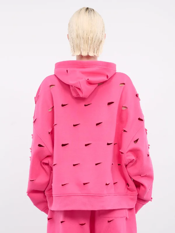 Jacquemus Cut-Out Swoosh Hoodie (FJ3481-653-WATERMELON)