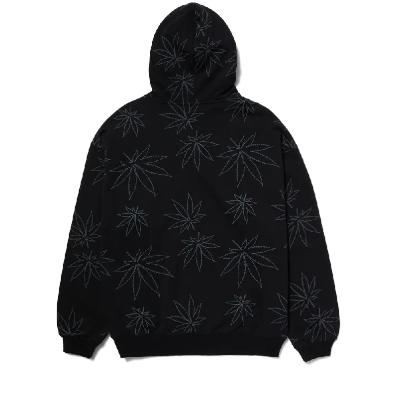 HUF PLANTLIFE FLEECE HOODIE // BLACK